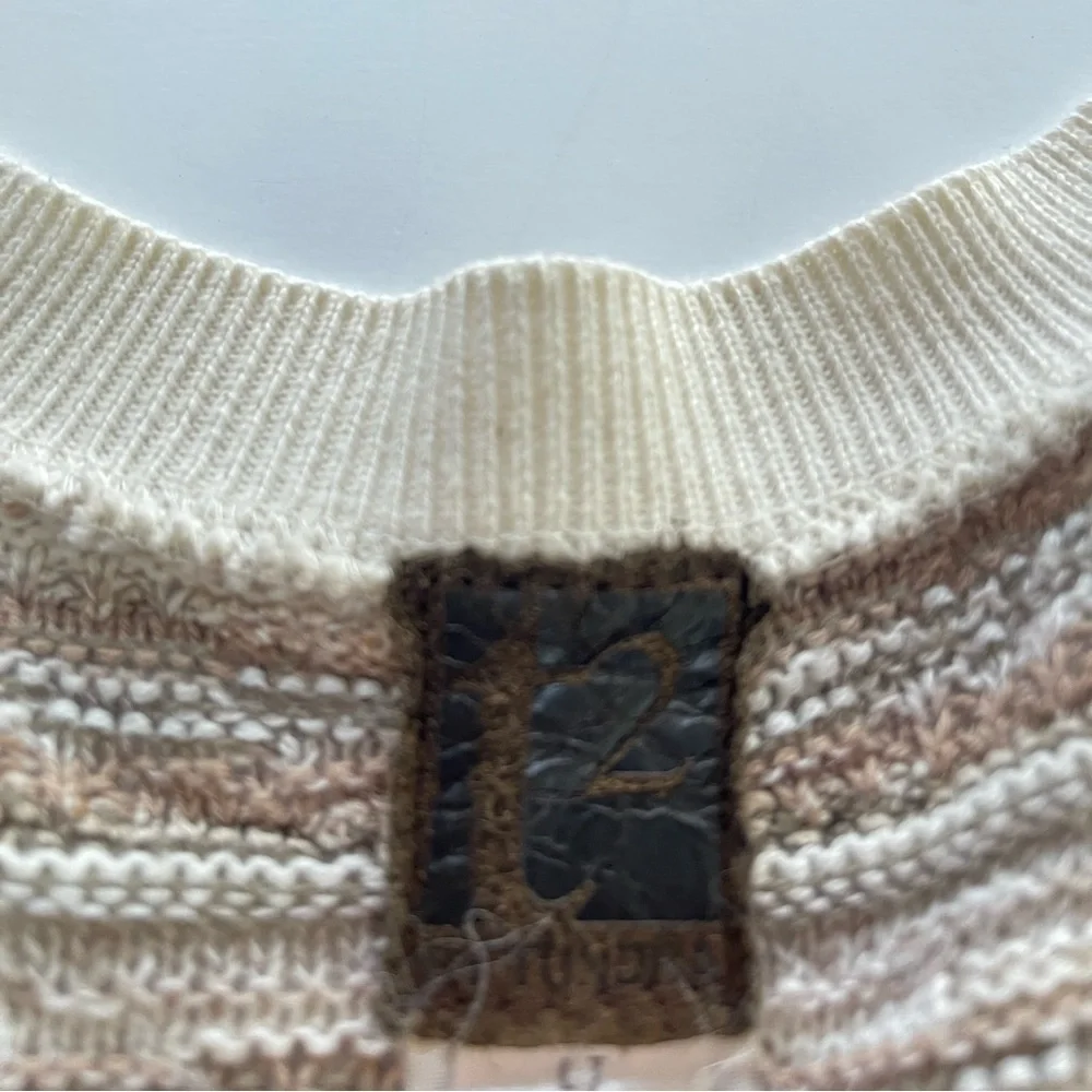 Tundra Cotton V Neck Sweater Large Coogi